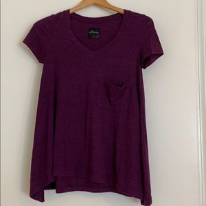 Black Poppy (Pacsun) Curved Hem Pocket Tee